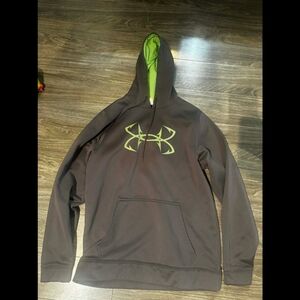 Under Armour Charcoal Hoodie with Lime Accents